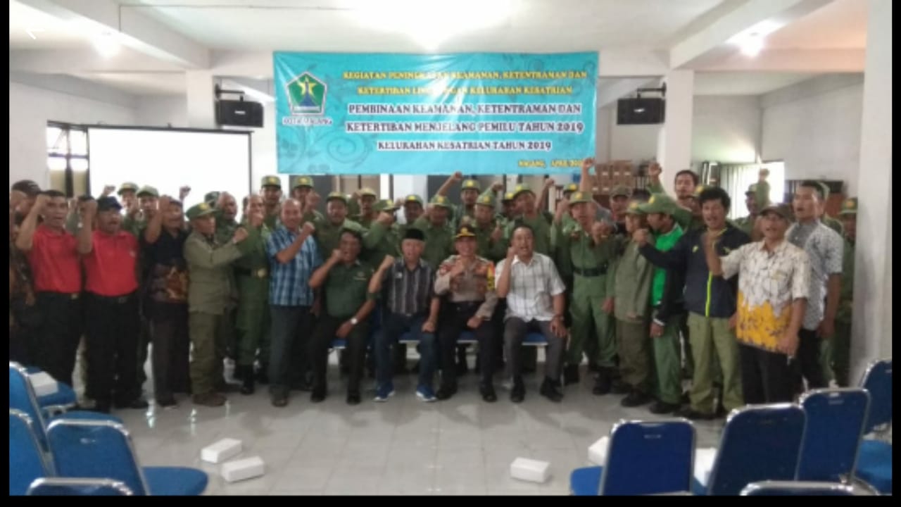 Linmas Ksatrian Mengikuti Bimtek Peningkatan Pengamanan M njelang Pemilu