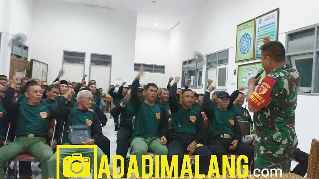Linmas Dinoyo Dibekali Pengamanan Pilpres dan Pileg