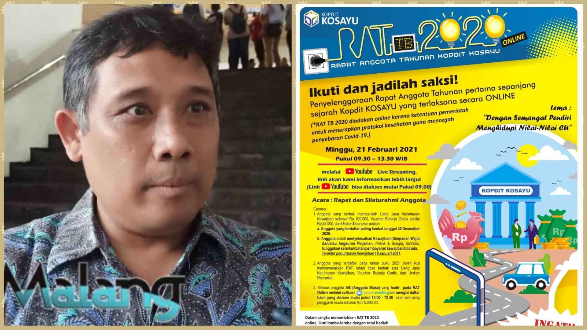 Ribuan Anggota Kopdit Kosayu Malang Akan Ikuti RAT Secara Daring