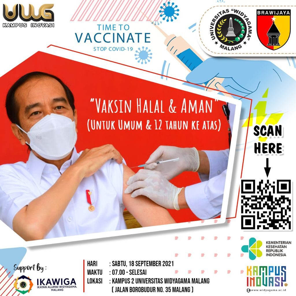 Vaksinasi di kampus UWG Malang Sabtu besok