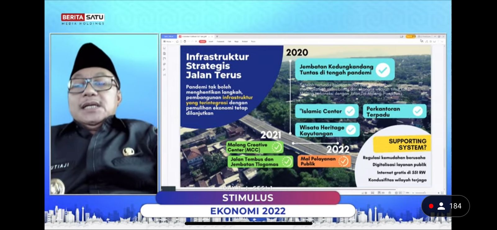 Wali Kota Sutiaji Angkat Ekraf, UMKM dan Pariwisata dalam Economic Outlook 2022