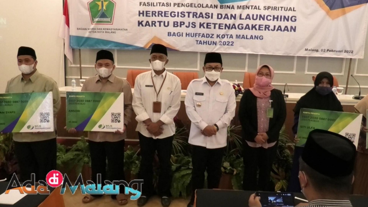 Selain mendapatkan bantuan Rp.1 juta setiap bulan, Penghafal Al Quran di kota Malang juga ditanggung premi BPJS Ketenagakerjaannya