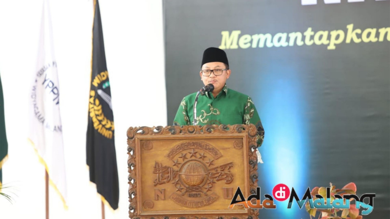 Wali Kota Malang, Drs H. Sutiaji memberikan sambutan saat menghadiri konferensi Ke-XV PC NU Kota Malang