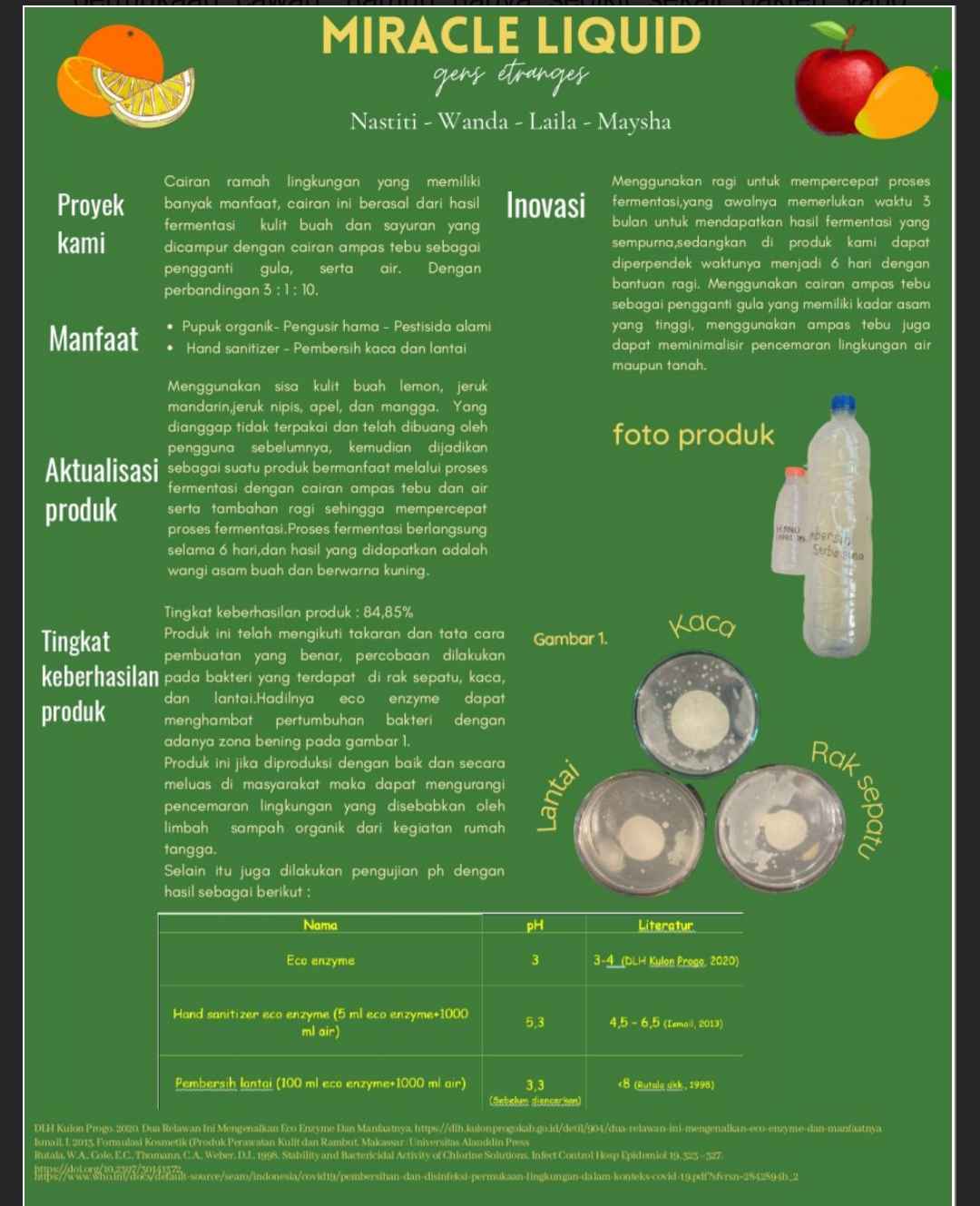 Poster ilmiah karya Nastiti dan kawan-kawan (Foto : Istimewa)