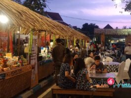 Pengunjung memadati lokasi Festival Tong Tong Night Market ke-5 di hari pertama usai pembukaan sore hari tadi (Foto : Agus Yuwono ~ AdaDiMalang.com)