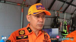 Kepala BPBD Kota Malang, Prayitno saat memberikan keterangan kepada awak media usai Apel Pasukan Kesiapsiagaan Bencana pagi tadi (Foto : AdaDiMalang.com/Agus Yuwono)