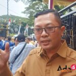 Kepala Bank Jatim KC Kota Malang, Deddy Adjie Wijaya saat menghadiri Launching SPPT PBB di halaman Balaikota Malang pagi tadi (Foto : AdaDiMalang.com/Agus Yuwono)