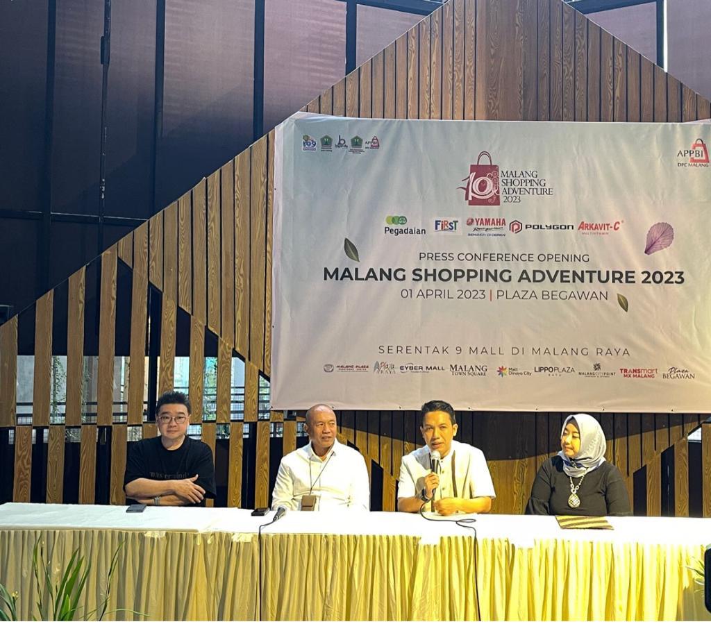 Sementara itu, Ketua APPBI Malang Raya, Suwanto saat memberikan sambutan terkait pelaksanaan Malang Shopping Adventure tahun 2023 (Foto : Istimewa)