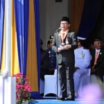 Wali kota Malang, Drs H. Sutiaji saat menjadi Inspektur Upacara Hardiknas tahun 2023