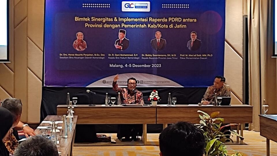Tingkatkan hubungan Pemerintah provinsi dan Pemerintah Kabupaten/Kota, GLC gelar Bimtek terkait pelaksanaan Raperda PDRD