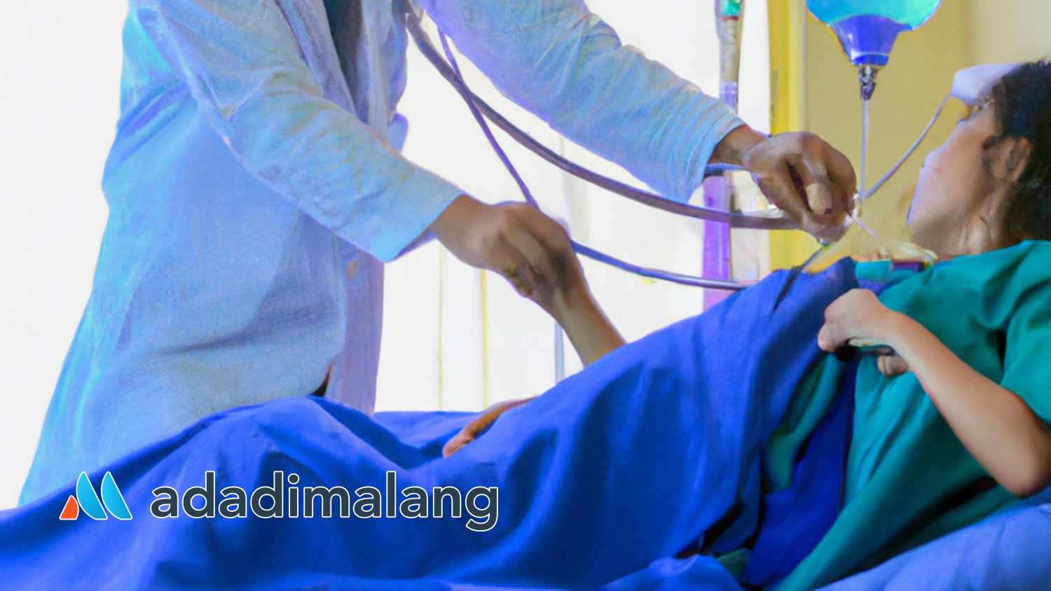 Gambar ilustrasi dokter tengah menangani pasien yang tengah dirawat di rumah sakit