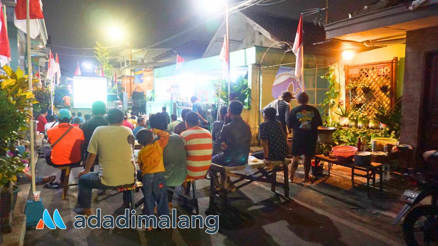 Beri Dukungan Timnas U-23, Warga RW X Pandanwangi Gelar Nobar Pertandingan Indonesia VS Uzbekistan