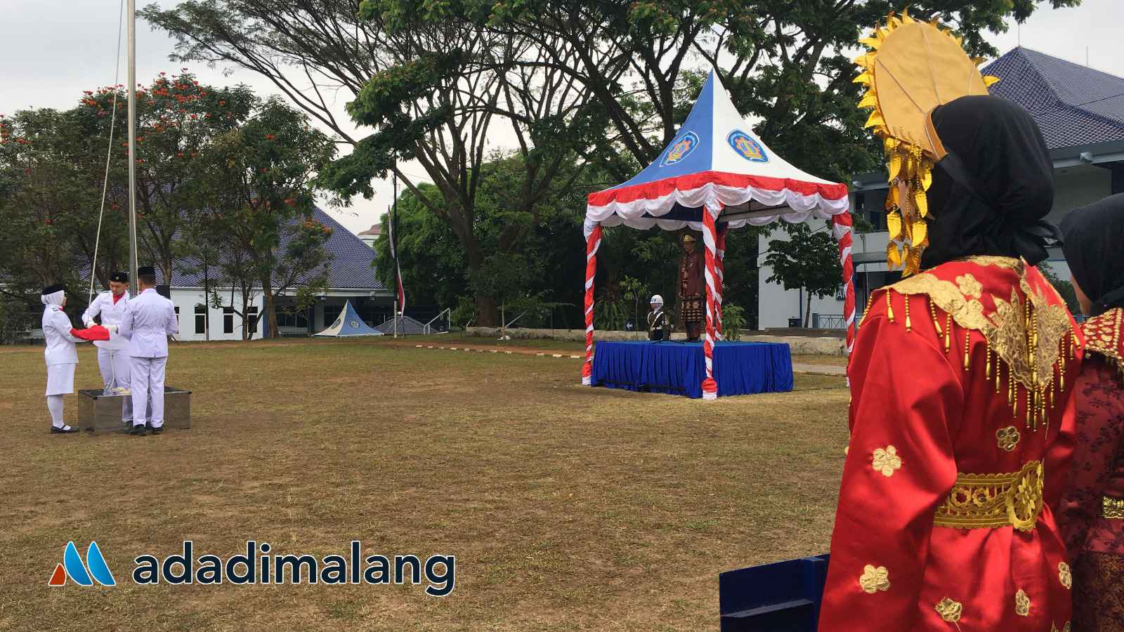 Civitas Akademika Politeknik Negeri Malang (POLINEMA) melaksanakan Upacara Bendera Peringatan Hari Kemerdekaan Ke-79 Republik Indonesia (Foto : Agus Yuwono)
