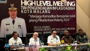 Pj Wali Kota Malang, Iwan Kurniawan, ST., MT., menghadiri kegiatan High Level Meeting TPID Kota Malang (Foto : Ist)