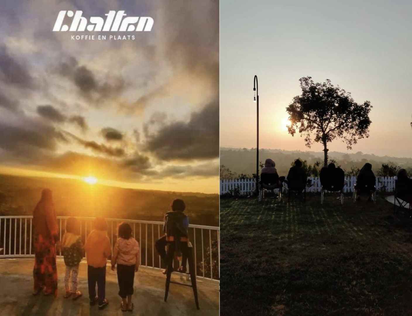 Suasana sunrise dan sunset di Chatten Café, Bumiaji, Kota Batu