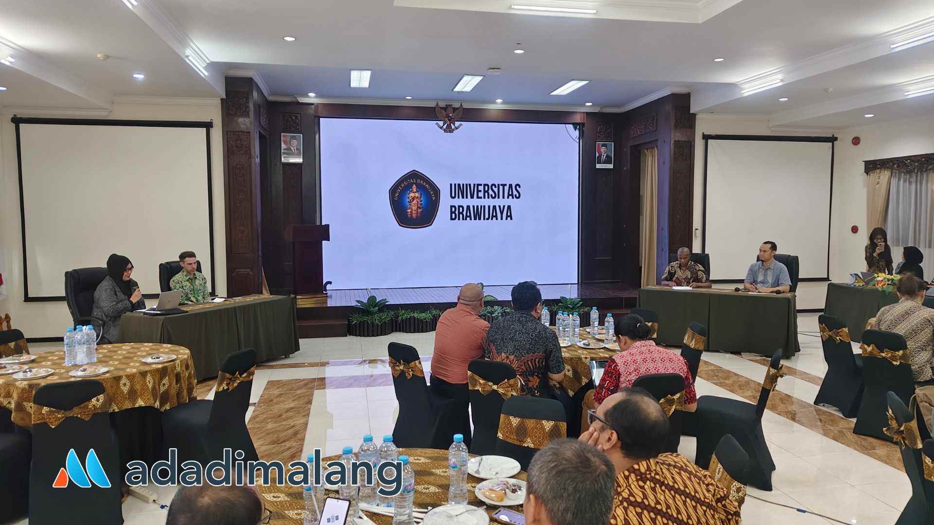Wakil Rektor Bidang Perencanaan, Kerjasama Dan Internasionalisasi UB, Andi Kurniawan, S.Pi., M.Eng., D.Sc., saat memberikan sambutan dalam inaugurasi UB menjadi anggota TIEC (Foto : Agus Y)
