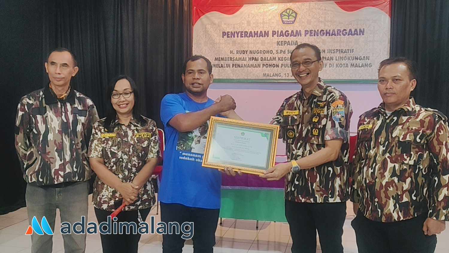 Support Penuh Gerakan Sedekah Oksigen Melalui Penanaman Pohon, Ketua GM FKPPI Kota Malang Terima Penghargaan Dari HPAI