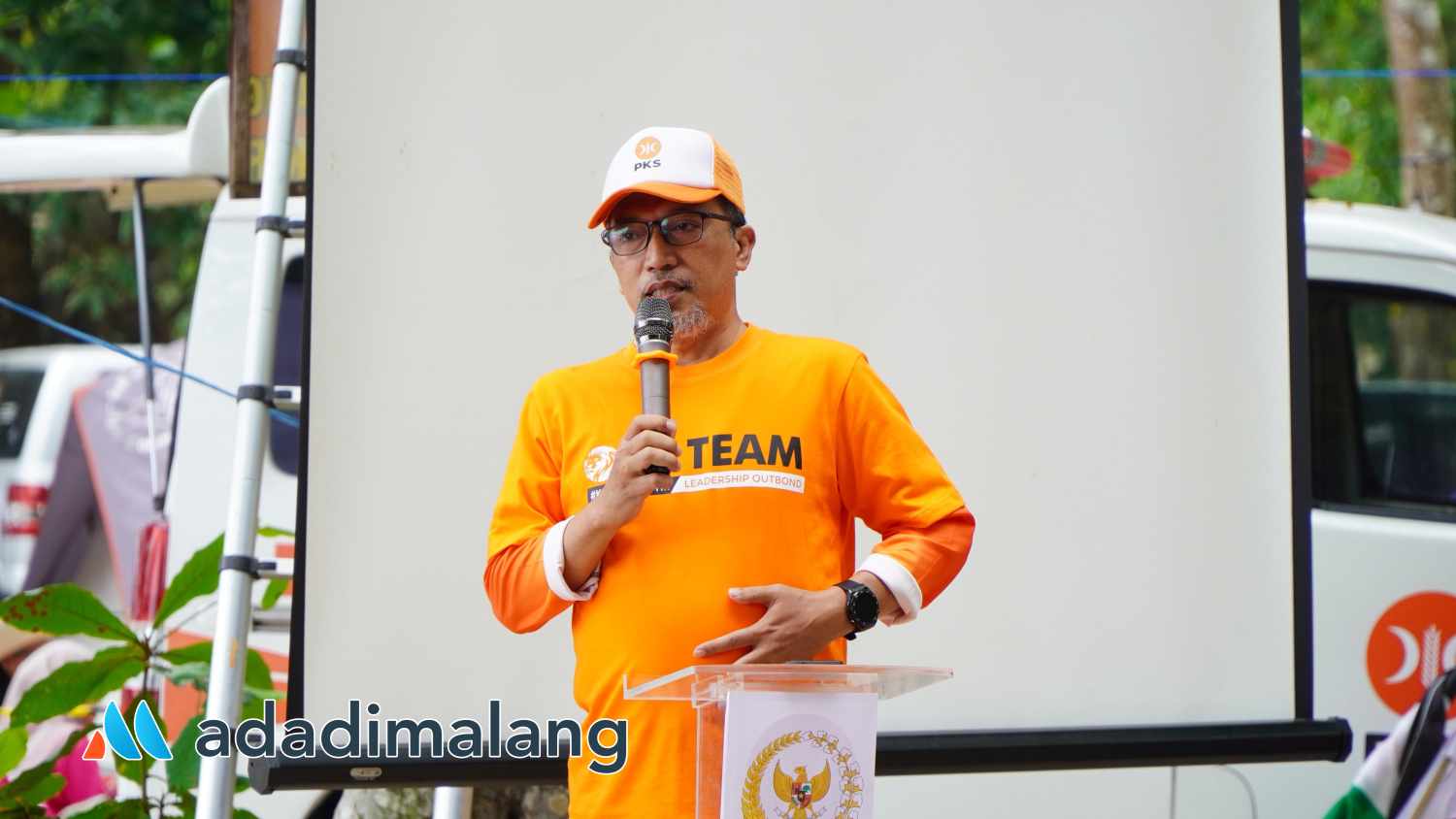 Ketua DPD PKS Kota Malang, Ernanto Djoko Purnomo saat menyampaikan sambutannya