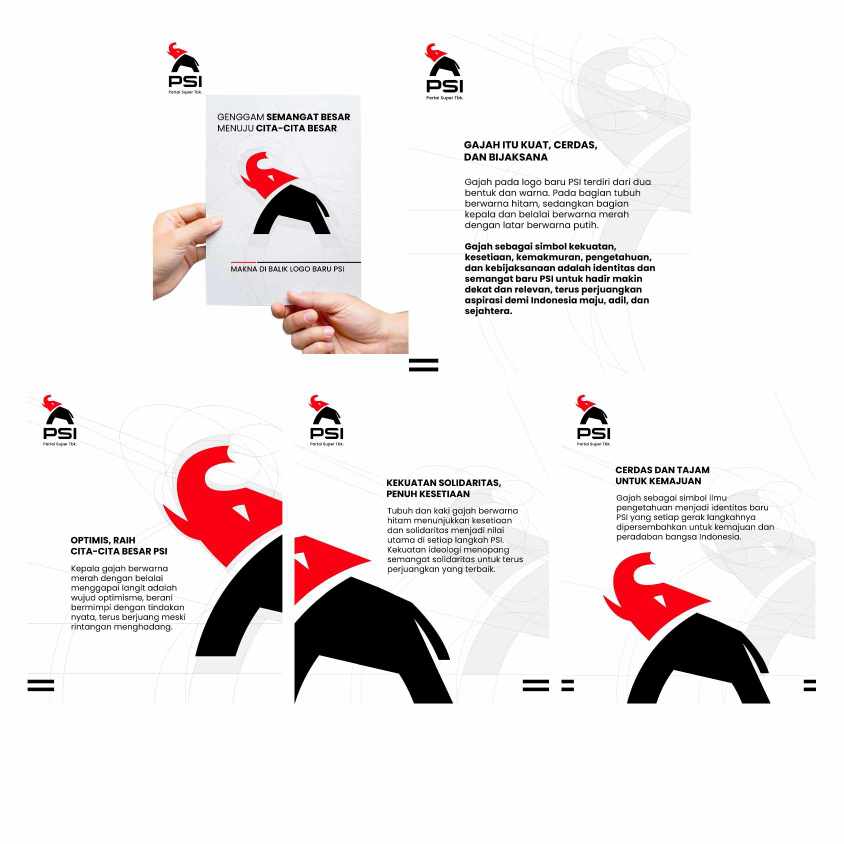 PSI Ganti Logo, Gajah Merah Hitam Jadi Simbol Kekuatan dan Harapan Baru