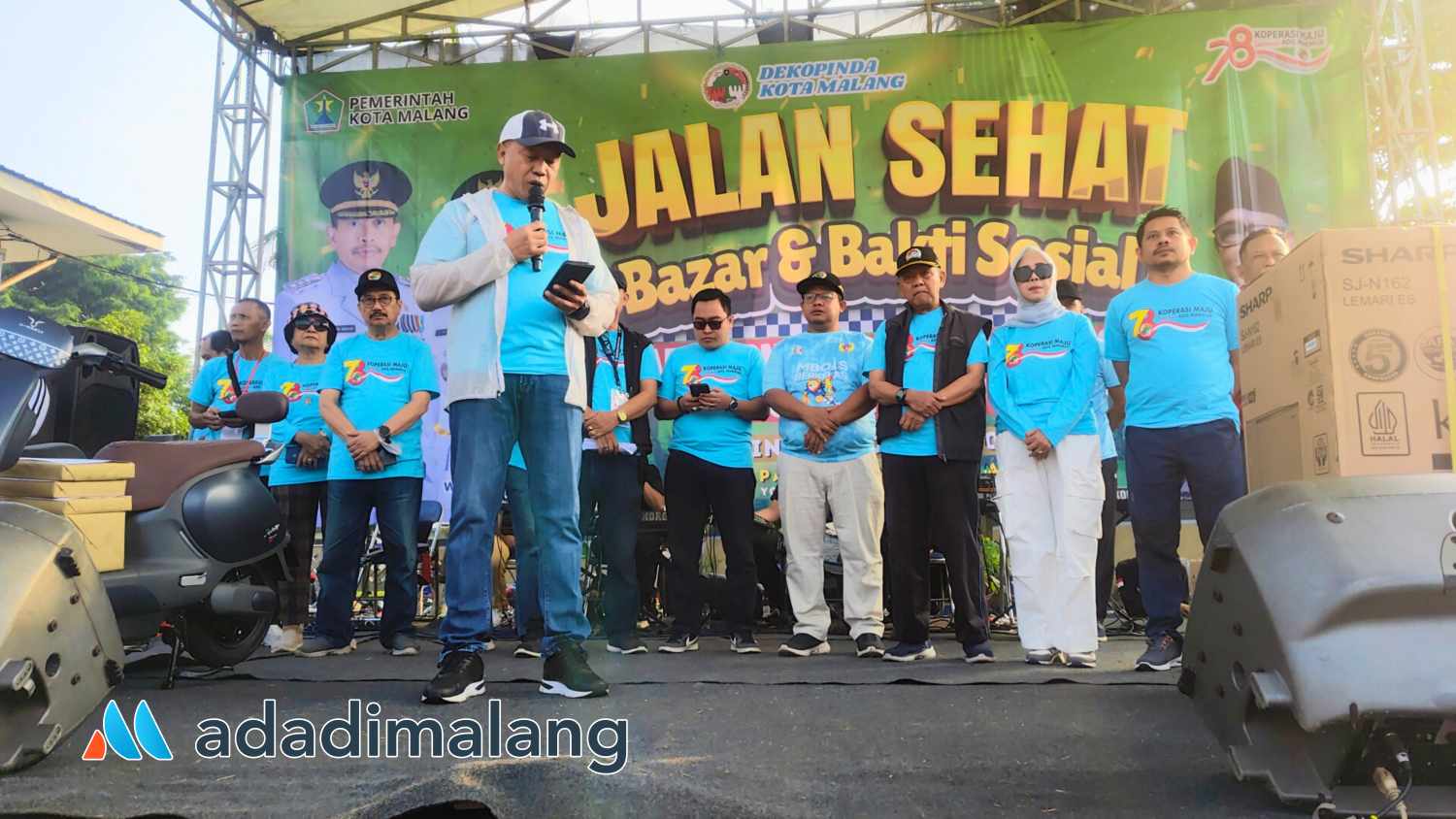 Kepala Diskopindag Kota Malang, Dr. Eko Sri Yuliadi, S.Sos., M.M., saat menyampaikan sambutan dari Wali Kota Malang yang berhalangan hadir (Foto : Agus Yuwono)