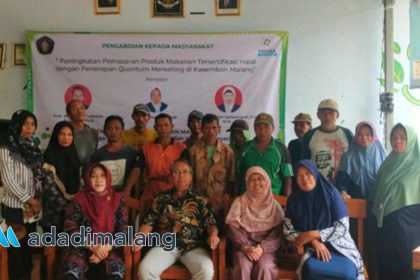 Kegiatan penyuluhan dan pelatihan dengan para pelaku UMKM Kasembon dari Dosen Universitas Brawijaya