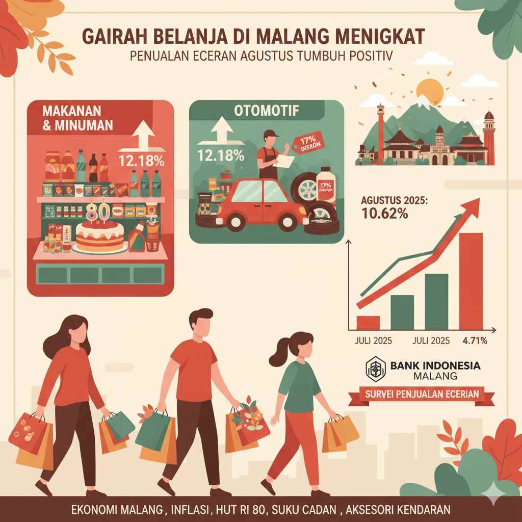 Gairah Belanja di Malang Meningkat, Penjualan Eceran Agustus Tumbuh Positif