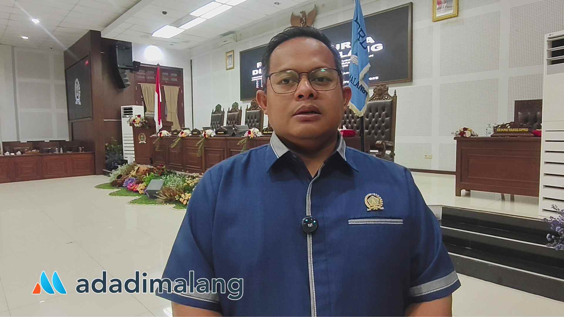 Ketua Komisi B DPRD Kota Malang, Trio Agus Purwono,S.TP., saat memberikan keterangan kepada wartawan (Foto : Agus Yuwono)