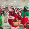 Anak-Anak Sekolah Minggu se-Malang mengikuti kegiatan Santa Parade dan Christmas Carol di Malang Town Square (MATOS)