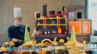 Kereta Api dari Coklat ini akan ditampilkan di salah satu sudut Grand Mercure Malang Mirama di momen Hari Raya Natal tahun ini (Foto : Ist)