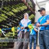 Peresmian Vertical Garden pertama di UB di kampus FTP UB pagi tadi (Foto : Agus Yuwono)