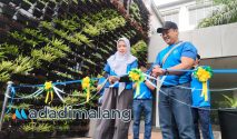 Peresmian Vertical Garden pertama di UB di kampus FTP UB pagi tadi (Foto : Agus Yuwono)