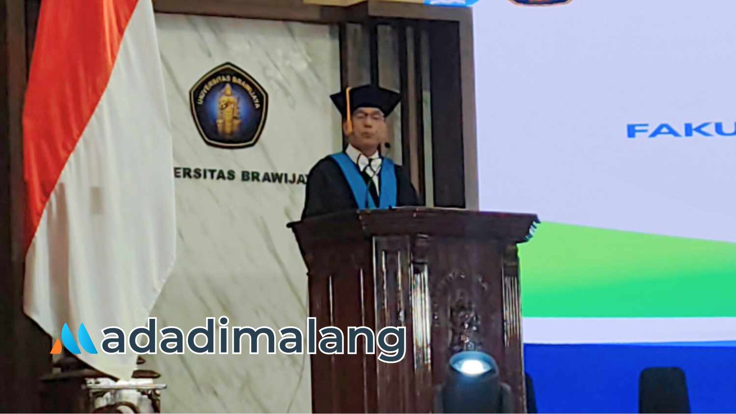 Ketua Senat FTP UB saat menyampaikan sambutannya (Foto : Agus Yuwono)