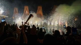Suasana Pergantian Tahun 2025 menuju 2026 di Shanaya Resort Malang dini hari tadi (Foto : Ist)
