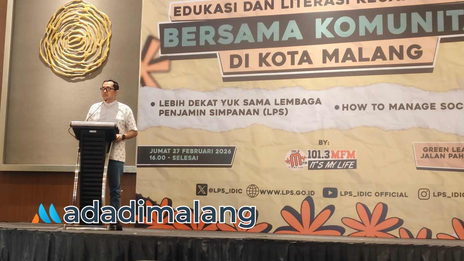 Kepala Kantor LPS II Surabaya, Bambang Samsul Hidayat saat memberikan sambutan di awal acara (Foto : Agus Yuwono)
