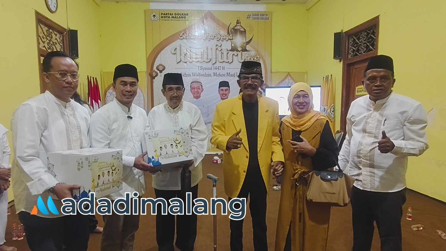 Para sesepuh partai Golkar kota Malang hadir dan beri apresiasi kegiatan Safari Ramdhan DPD Kota Malang (Foto : Agus Yuwono)