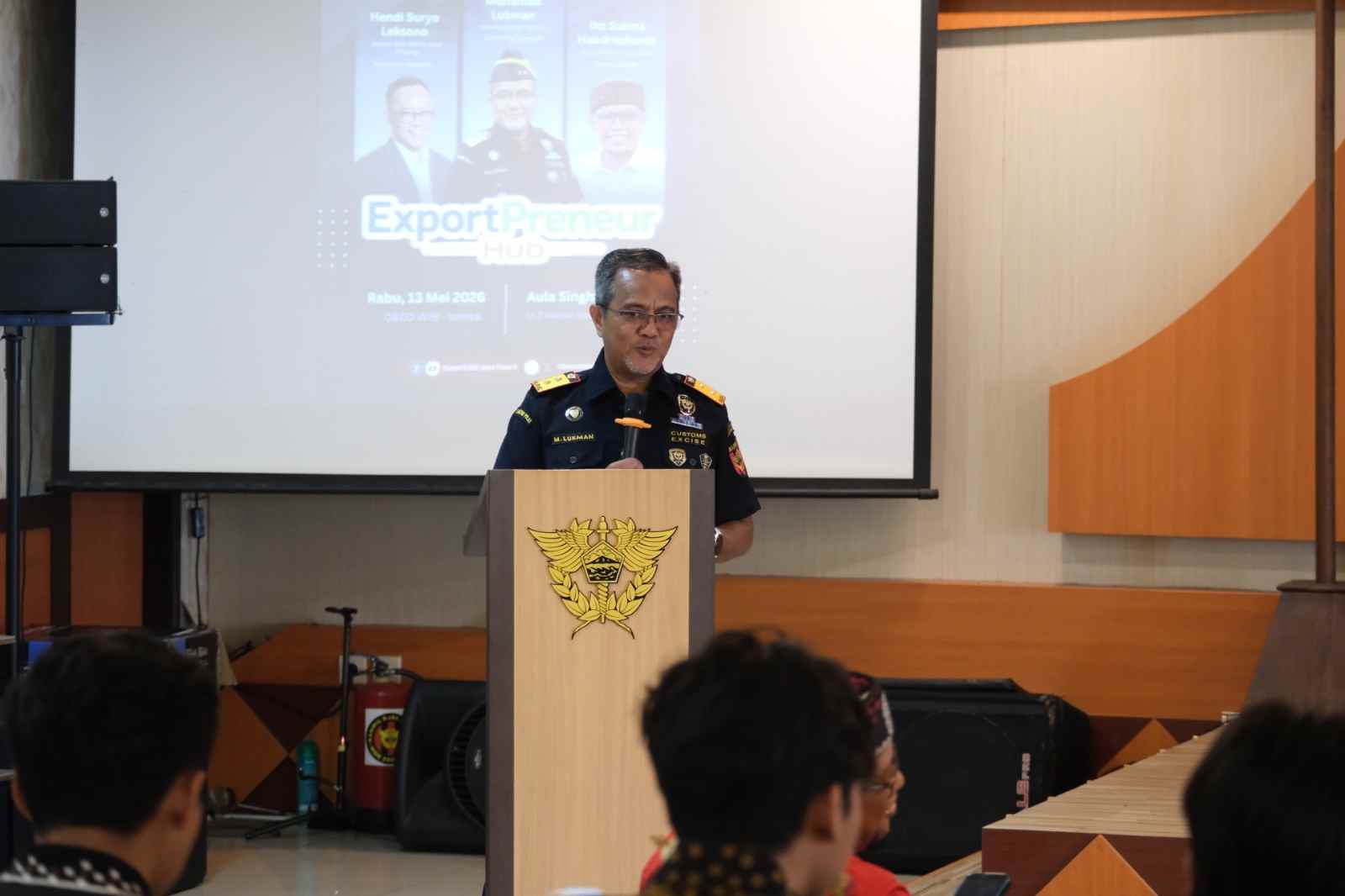 Kepala Kanwil DJBC Jawa Timur II, Muhamad Lukman saat memberikan sambutan (Foto : Ist)