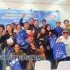Berbagai komunitas lari di Malang Raya turut menghadiri sesi konferensi pers siang hari tadi di kantor Indomaret cabang malang (Foto : Agus Yuwono)