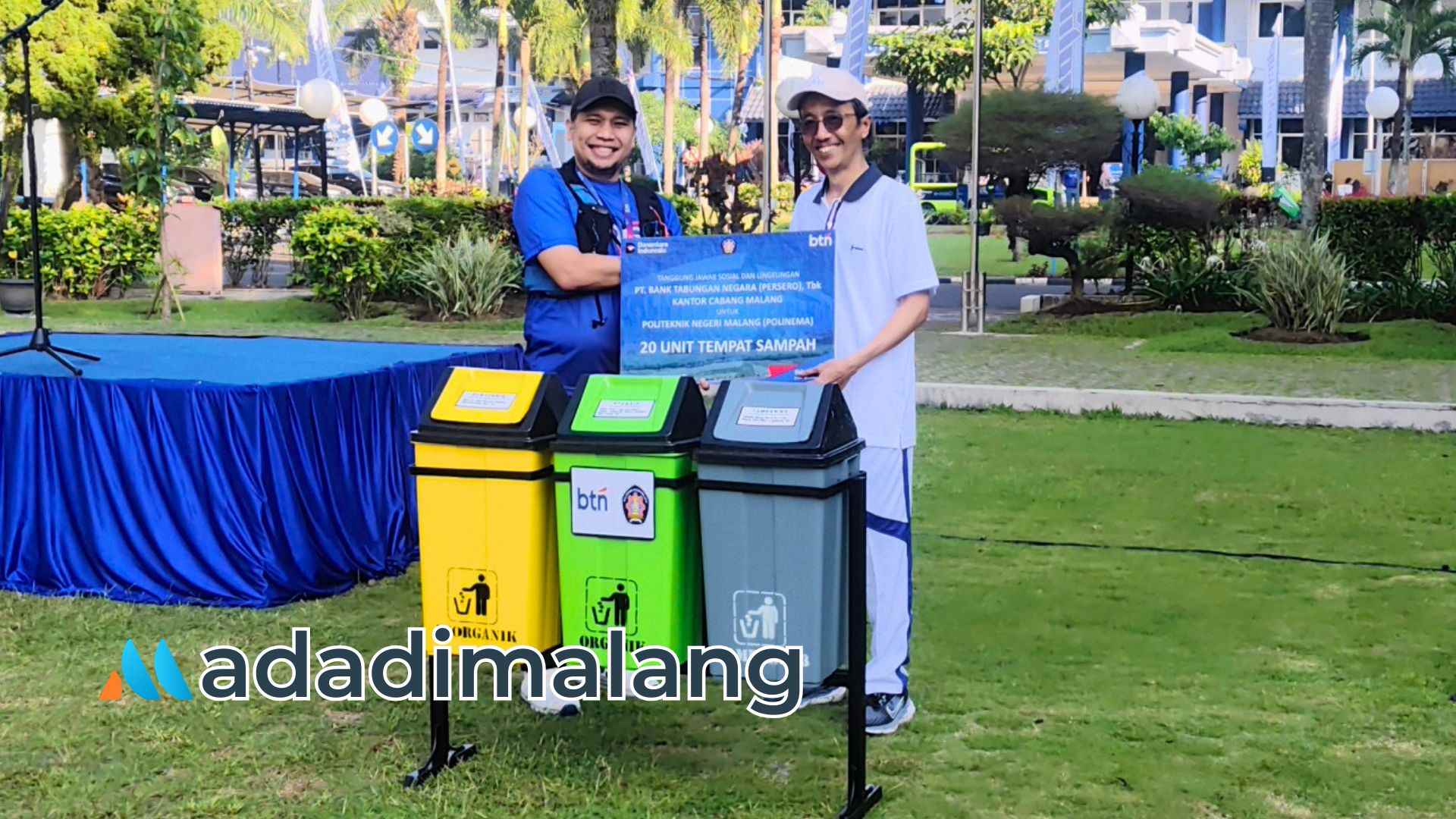 Dukung Terwujudnya POLINEMA Sebagai Kampus ASRI, BTN Cabang Malang Serahkan CSR  Tempat Pemilahan Sampah