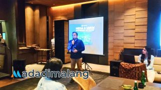 Deputi Kepala Perwakilan Bank Indonesia Malang, Abidin Abdul Haris saat memberikan sambutan dalam kegiatan Gathering AstraPay bersama UMKM dan Media di Malang (Foto : Agus Yuwono)