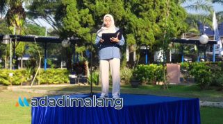 Kepala UI Green Metric POLINEMA saat memberikan sambutan dalam peringatan Hari Lingkungan Hidup Sedunia (Foto : Agus Yuwono/AdaDiMalang)