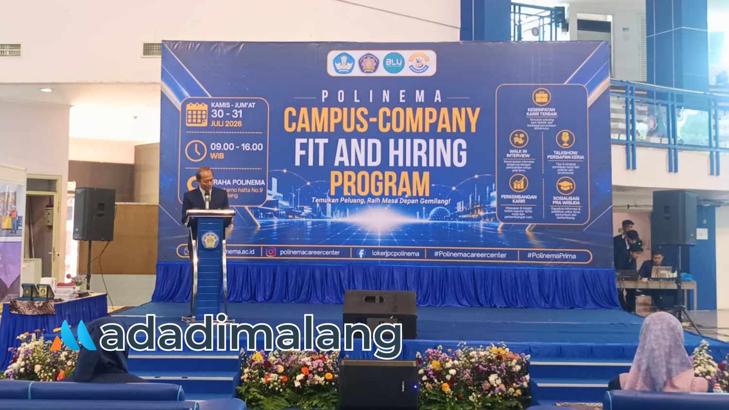 Wakil Direktur POLINEMA, Prof. Dr. Eng. Rosa Andrie Asmara, S.T., M.T., saat menyampaikan sambutan (Foto : Fatma AdaDiMalang)