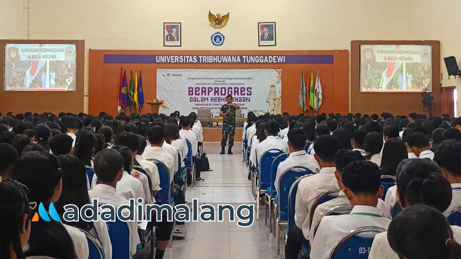 Suasana pelaksanaan PKKMB di kampus UNITRI Malang (Foto : Fatma AdaDiMalang)