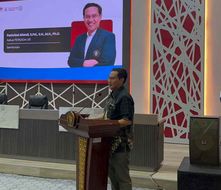 salah satu dosen Hukum Pidana FH UB, Fachrizal Afandi menyampaikan paparannya (Foto : Ist)