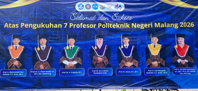 Puncak Peringatan Dies Natalis Ke-44, POLINEMA Kukuhkan Tujuh Guru Besar Baru Pagi Ini