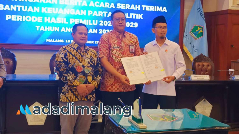 Pemkot Malang Salurkan Dana Banpol Rp7,80 Miliar untuk 9 Parpol