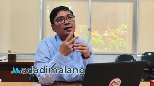 Ketua Satuan Reformasi Birokrasi Universitas Brawijaya, Dr. Ngesti Dwi Prasetyo, S.H., M.Hum., saat memberikan keterangan kepada wartawan (Foto : Agus Yuwono)
