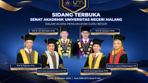 Empat Akademisi Resmi Dikukuhkan Jadi Guru Besar UM, Bawa Gagasan Inovatif dari Seni Hingga Big Data