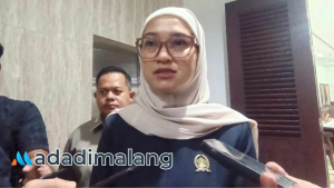 Ketua DPRD Kota Malang, Amithya Ratnanggani Siraduhita, SS., saat memberikan keterangan kepada wartawan (Foto : Fitri AdaDiMalang)